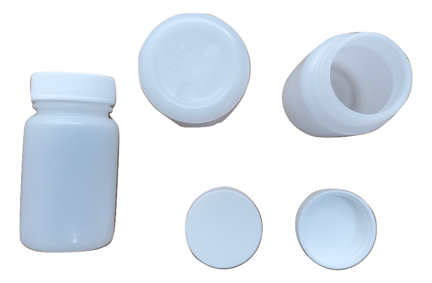 2 oz. (60 cc) 60ml Natural HDPE Plastic Packer Bottle, 33mm 33-400