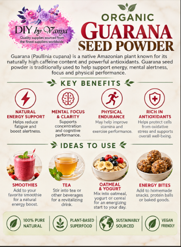 Organic Guarana Seed Powder