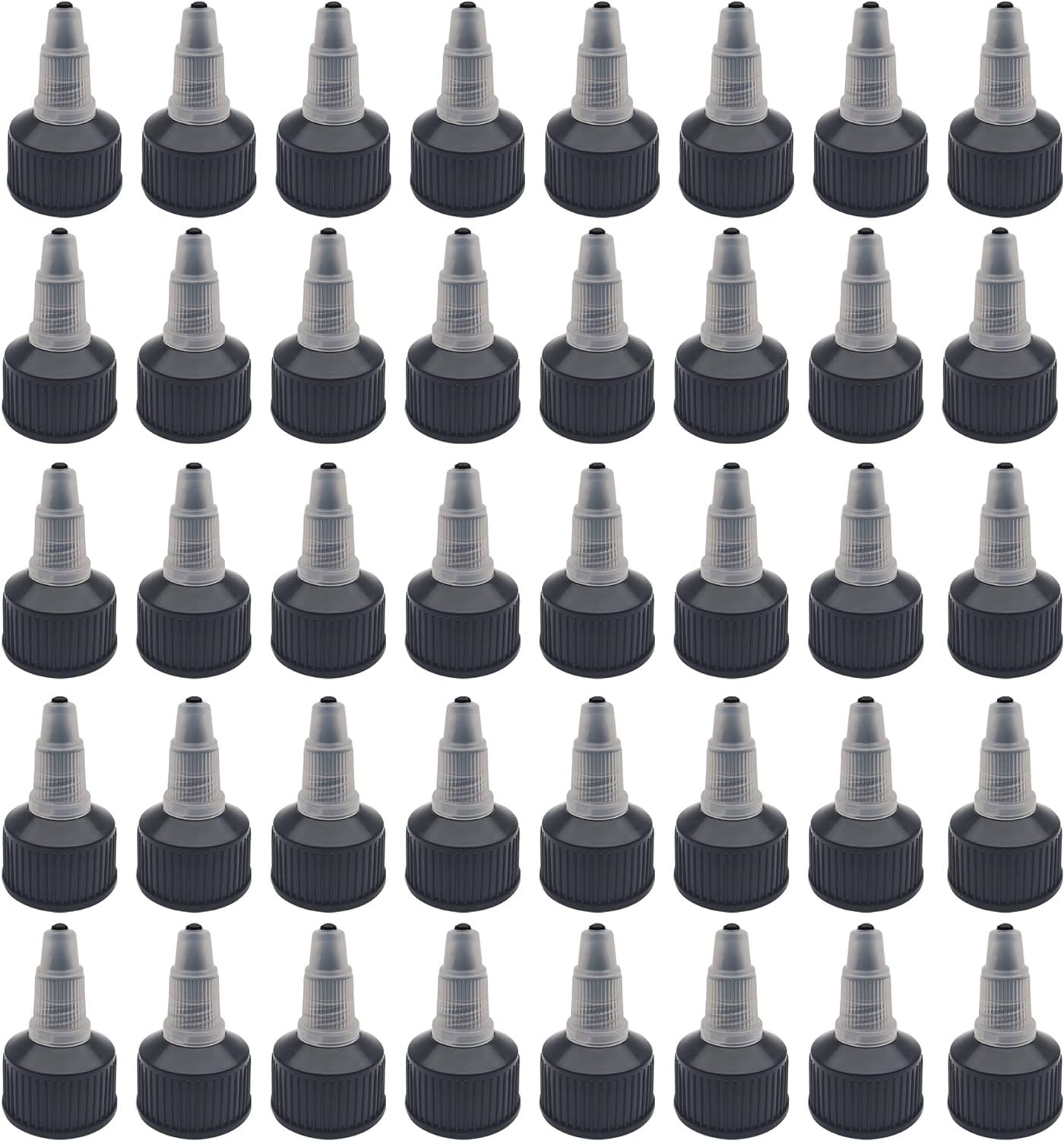 40 Pcs 24/410 Natural Twist Bottle Caps, Bottle Dispensing Caps, Squeeze Bottle Replacement Twist Caps for Squeeze Bottles Glue Bottles Dispensing Caps (0.115 Orifice Hole)