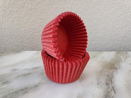 Baking Cup Glassine, Cupcake Liner Red, 3 1/2 x 1 1/2" x 1"