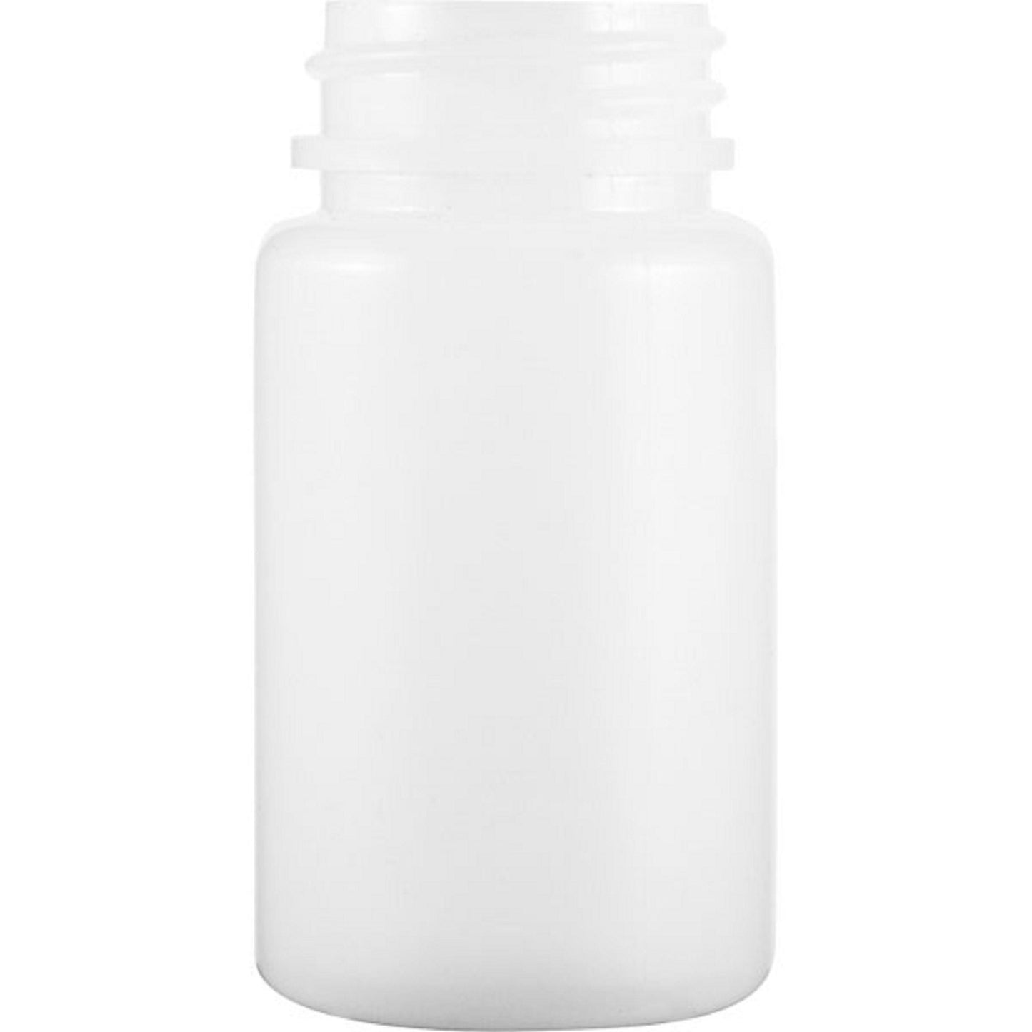 2 oz. (60 cc) 60ml Natural HDPE Plastic Packer Bottle, 33mm 33-400