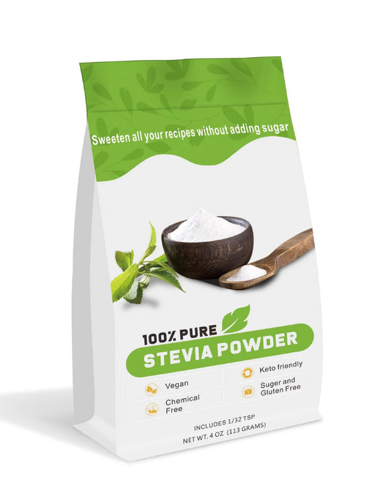 100 Percent Pure Stevia Powder, Keto & Vegan, No Fillers and Additives